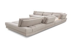 Lounge-LE22 von Easy Sofa - Wohnlandschaft links lehm