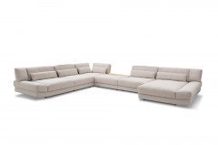 Lounge-LE22 von Easy Sofa - Wohnlandschaft links lehm