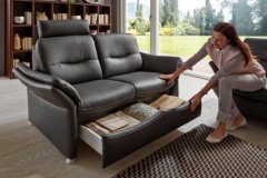 HU-SF15058 von Hukla - Ledergarnitur anthrazit