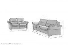 HU-SF15058 von Hukla - Ledergarnitur anthrazit