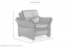 HU-SF15058 von Hukla - Ledergarnitur anthrazit