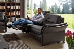 HU-SF15058 von Hukla - Ledergarnitur anthrazit