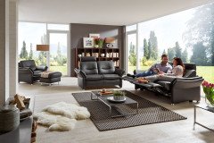 HU-SF15058 von Hukla - Ledergarnitur anthrazit