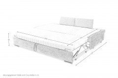 Ronja-Sleep von Bali - Schlafsofa hellgrau