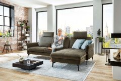 ZE-EM20156 von Zehdenick - Ecksofa Ausführung rechts olive