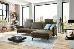 ZE-EM20156 von Zehdenick - Ecksofa Ausführung rechts olive