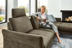 ZE-EM20156 von Zehdenick - Ecksofa Ausführung rechts olive