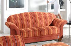 S344 Wallis von Ponsel - Sofagruppe rot-gestreift