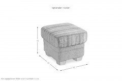 S344 Wallis von Ponsel - Sofagruppe rot-gestreift