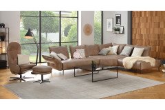 16660 Bonnie von Willi Schillig - Ledersofa Ausführung rechts sand