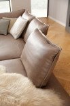 16660 Bonnie von Willi Schillig - Ledersofa Ausführung rechts sand