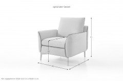 KOINOR Famous - Ecksofa Ausführung links grau