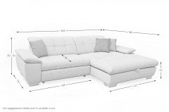 7688 von ALINA - Polsterecke Variante rechts platinum-grey