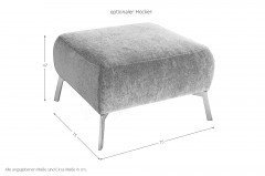 1205 von Carina - Ecksofa Variante rechts grey