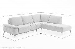 1205 von Carina - Ecksofa Variante rechts grey