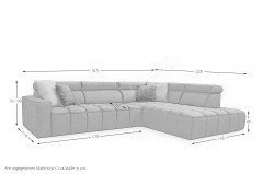 7549 von ALINA - Polsterecke Variante rechts steel-blue