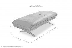 KOINOR Marilyn - hochwertige Ledergarnitur links chilli