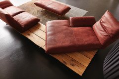 KOINOR Marilyn - hochwertige Ledergarnitur links chilli