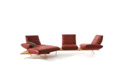 KOINOR Marilyn - hochwertige Ledergarnitur links chilli