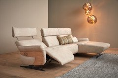 4150 von Himolla - Ledersofa Ausführung rechts elfenbein