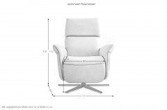 4150 von Himolla - Ledersofa Ausführung rechts elfenbein