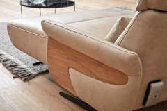 4150 von Himolla - Ledersofa Ausführung rechts elfenbein