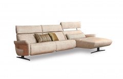 4150 von Himolla - Ledersofa Ausführung rechts elfenbein