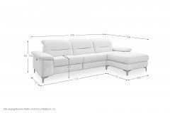 2602 von Carina - Polsterecke Variante rechts white