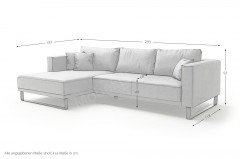 Loft-LE22 von AZ Iwaniccy - Polstersofa links dunkelgrau