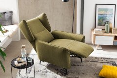 Lennja von Skandinavische Möbel - Ohrensessel olive