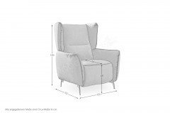 Lennja von Skandinavische Möbel - Ohrensessel olive