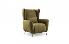 Lennja von Skandinavische Möbel - Ohrensessel olive