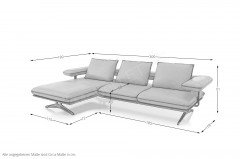 KOINOR Hoover - Ledersofa links reno