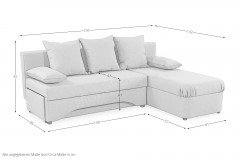 Polaris-LE22 von Job - Ecksofa Variante rechts hellgrau