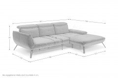 Seattle von Poco - Couchgarnitur Variante rechts grau