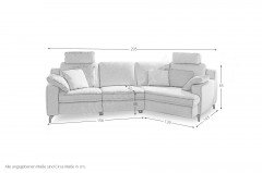 Prisma 1 von Polsteria - Ledergarnitur Ausführung rechts anthrazit