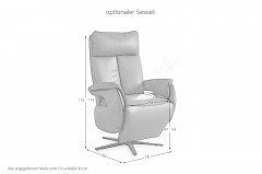 Lorenzo von Polsteria - Ledergarnitur grey-blue