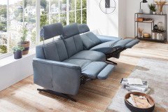 Lorenzo von Polsteria - Ledergarnitur grey-blue