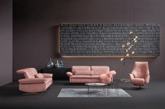 1077 von Himolla - Ledergarnitur lachs