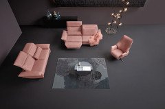 1077 von Himolla - Ledergarnitur lachs