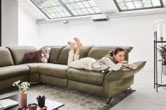 HU-RL17008 von Hukla - Polsterecke Variante links olive