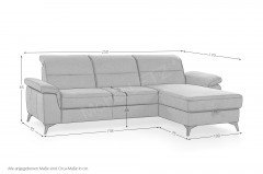 Sinatra-LE22 von Sit & More - Eckgarnitur Variante rechts olive