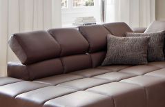 Ostende von Candy - Ledergarnitur Ausführung links chestnut