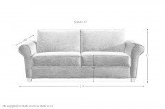 Elisa von Bali - Schlafsofa hellblau