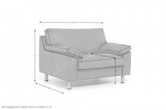 CL 650 von Erpo Polstermöbel - Einzelsessel tabac