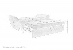 Systemo 2072 von Poco - Funktionssofa cherry