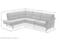Teoma von Himolla - Polstersofa links aqua