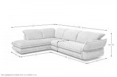 Calimero-LE23 von Easy Sofa - Ecksofa Ausführung links ashgrey