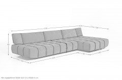 Bermuda von Easy Sofa - Ecksofa Ausführung rechts ashgrey