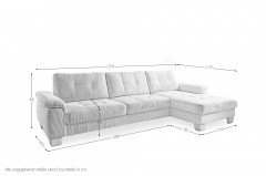 PP-LA19101 von Polipol - Ecksofa Ausführung rechts silver